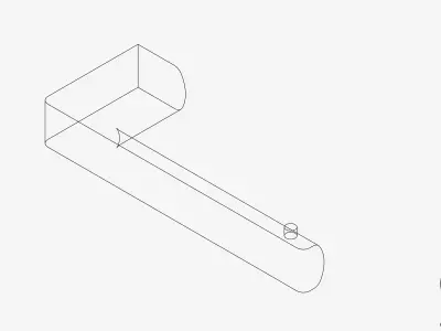 Toilet Roll Holder - Single - Luxury - Glide Low-poly 3D model