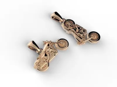 motorbike pendant 3D print model