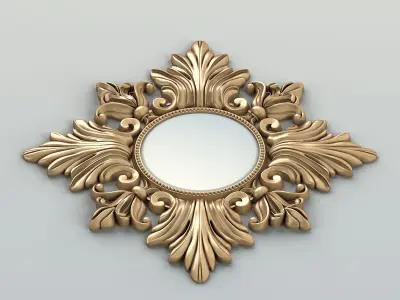 Rectangle mirror frame 014 3D model