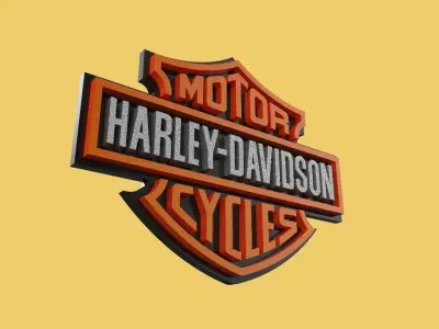  HARLEY DAVIDSON EMBLEM LOGO BADGE SYMBOL ICON HDC CLUB 3D model