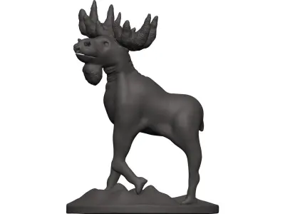 Moose statue 3D model
