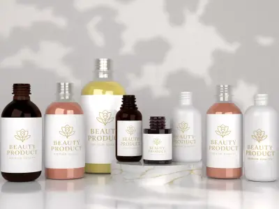 Dropper Bottle Mockup for Beauty and Skincare Products 3D model