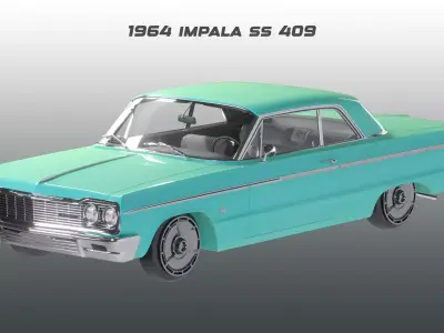 1964 Chevrolet Impala SS 409 - Classic American 3D Model 3D model