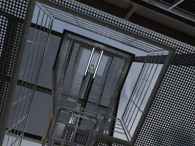 Modular  Expandable Metallic Structure 3D model