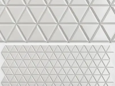 Collection of Wall panel 3d model 16 pieces Low-poly 3D model