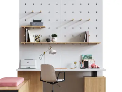 Furniture For Kids Room Set 001 3D model