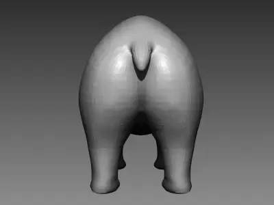 Bear base mesh for Zbrush 3D model
