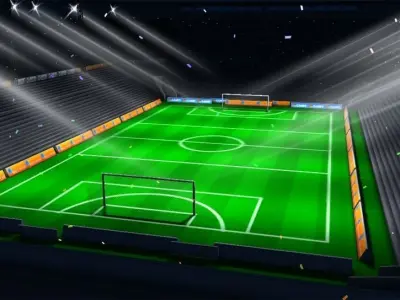 Football stadium Low-poly 3D model 67