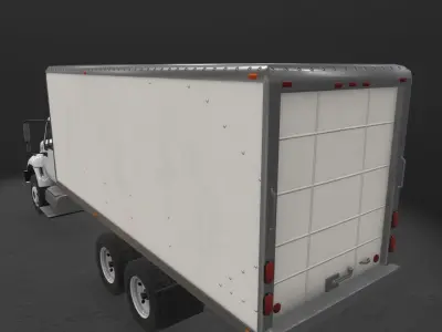 Box Van International 7400 Low-poly 3D model
