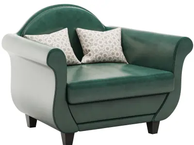 Brooks Brothers shop armchair - leather 3D model