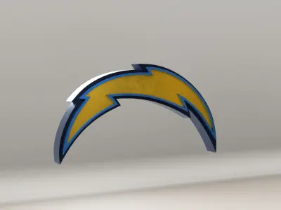 NFL Los Angeles Chargers Logo 3D model