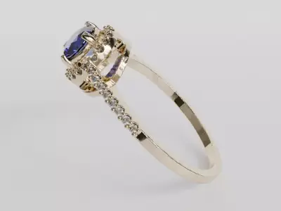 round princess ring 3D print model