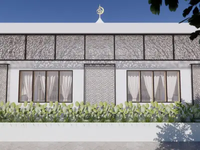 Mosque Of The Singkawang Planning Gallery 3D model