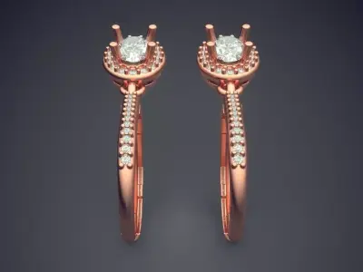 Luxury Earrings Covered In Diamonds CAD 3995 3D print model