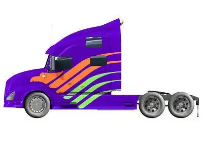 Colorful Truck Front 9 3D model