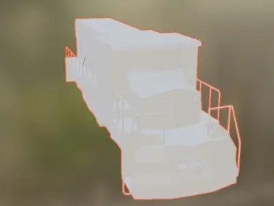 Classic Train engine 3D model