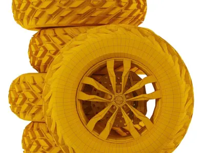 CFMOTO CFORCE 1000 wheel 3D model