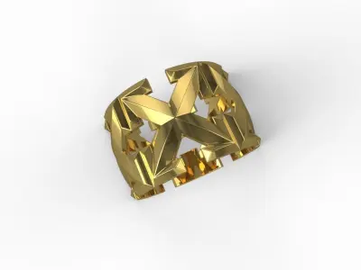 Off White Ring 3d Print Model All Sizes 6-13 3D print model