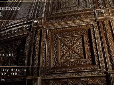 70 Gothic Ornaments Alpha Pack and 3D obj 3D model