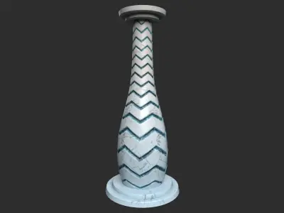 Fantasy Marble Pillar Low-poly 3D model