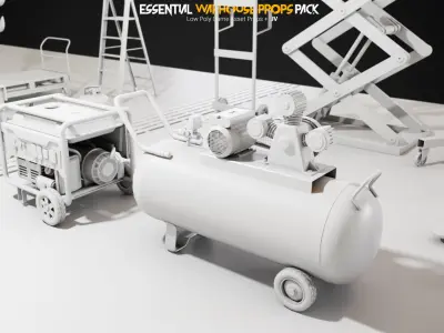 Essential Warhouse Props Kitbash Pack Low-poly 3D model