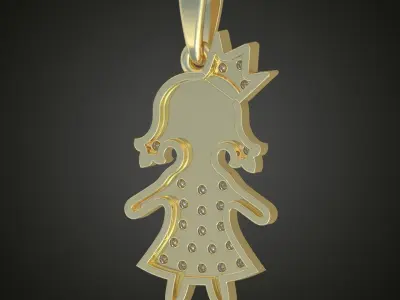 Pendant model 3D 0223 printable model Free 3D print model