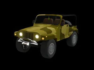 Casual style jeep 3D model 3D model