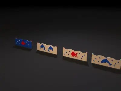 playground fencing 3D model
