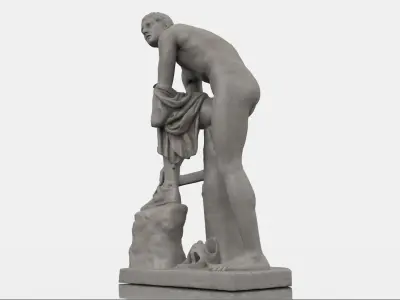 Hermes statue Classical Greek Sculpture 3D model