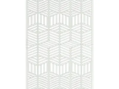 White Wall Panel 3D model get