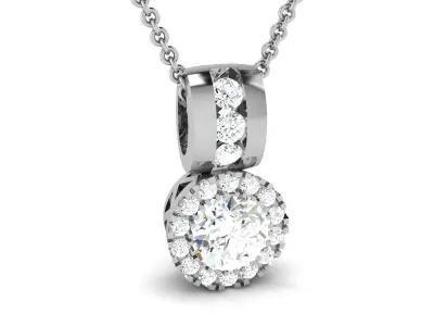 Women Pendant 3DM STL OBJ FBX Render Details 3D print model 8