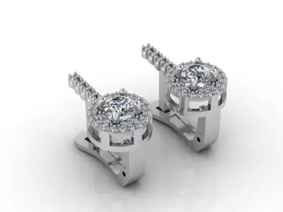 Women Earrings 3DM STL Womens Earring Renders 3D print models   3D print model 34