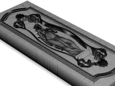 Warrior front overlay source 3dsmax 3dprint 3D model