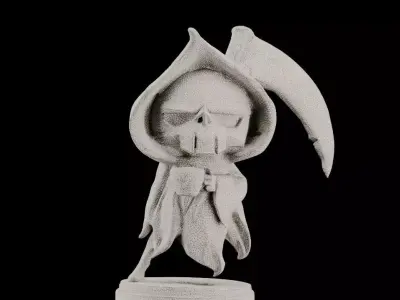 Death of Halloween Statuette Low-poly 3D model
