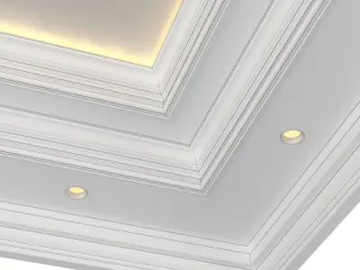 Illuminated ceiling in modern style 3D model