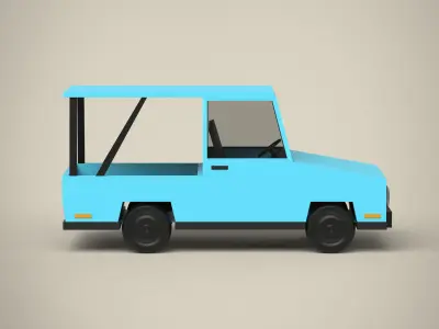 Cartoon car 3D model