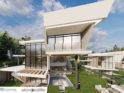 Modern Luxury Villa with Pool - 3D Model 3D model