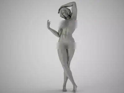 Muscular Girl  3D print model