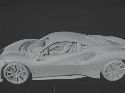 Ferrari 488 Pista 3D print model