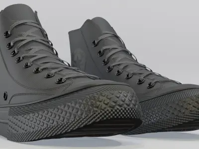 Basketball Leather Shoes Chuck Taylor 3D model