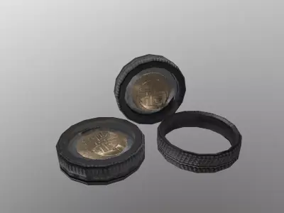 Low Poly Tire lens ring Free low-poly 3D model