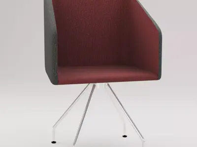 Box Swivel Armchair 3D model