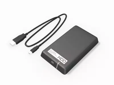 External harddisk 3D model