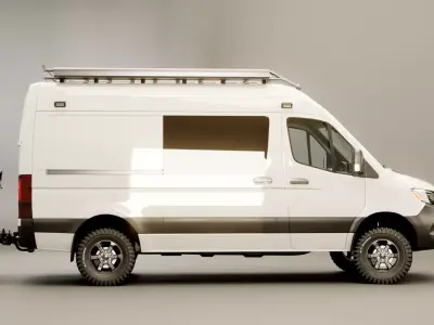 Mercedes Sprinter 4x4 Camper with Bicycle  3D model