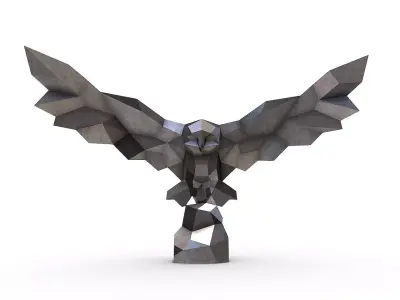 Snowy owl 3D print model