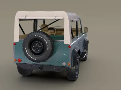 1985 Land Rover Defender 90 with interior ver 1 3D model