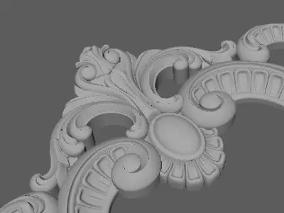 Central decor ornament for furniture 3D model 346