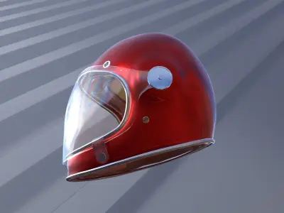 Motorcycle Helmet Package Classic Bell Model 3D print model