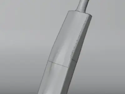 Cricket Bat Leather Rashid Khans Camel bat 3D Blender Low-poly 3D model