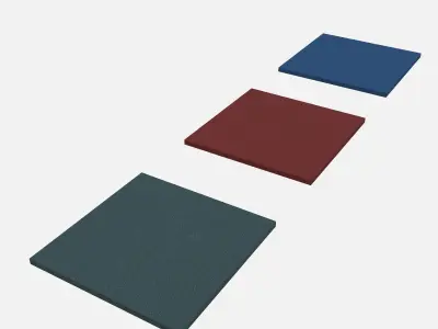 Rubber tiles 500x500x20 Low-poly 3D model